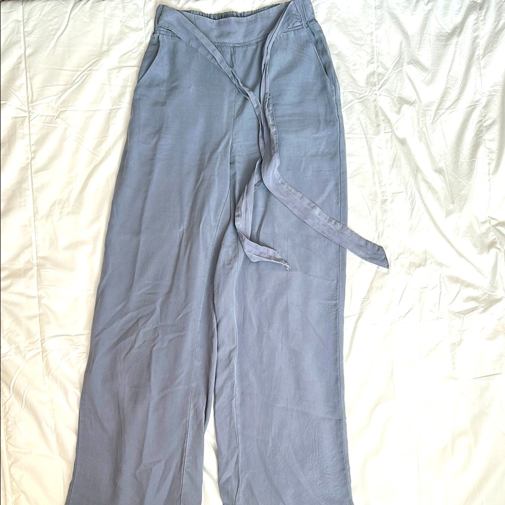 Thread & Supply Blue High-Waisted Trousers